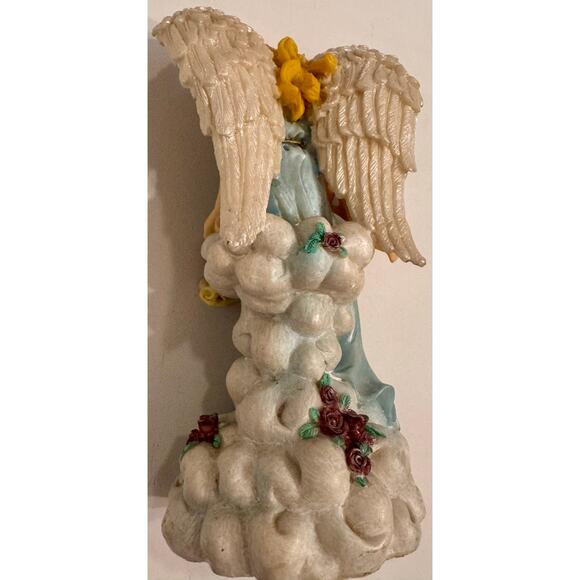 Vintage Musical Angel Child Resin Figurine 9" Hark The Herald Angels Sing Works - Picture 5 of 9